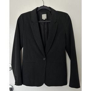 Halogen Grey Blazer Nordstrom One Button Lined Career Jacket Size 2 Women’s
